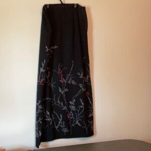 Hunt Club Black A-Line Embellished Maxi Skirt